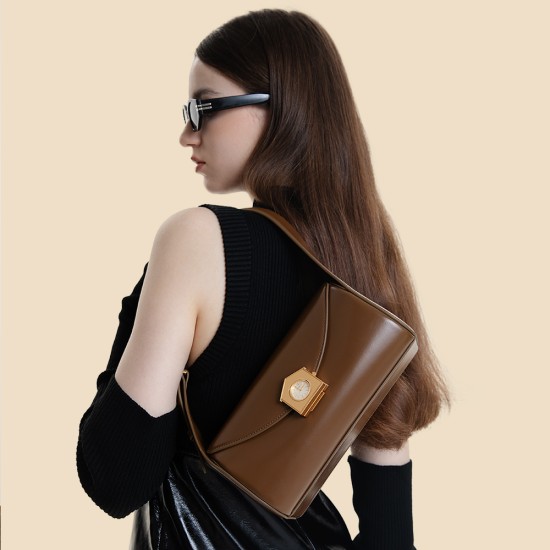 Zornna genuine leather handbag, shoulder bag, stick bag - Memoo.com